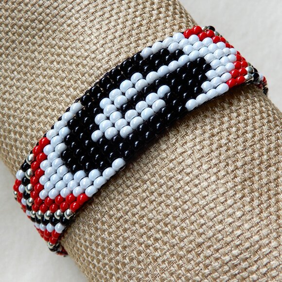 Georgia bead bracelet, handmade, adjustable length, gameday - Picture 7 of 8